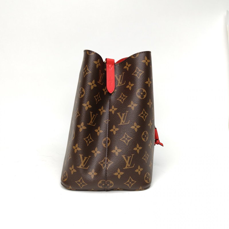 LOUIS VUITTON NÉONOÉ水桶包中號26紅色內裏老花PVC金扣2019肩背包-3