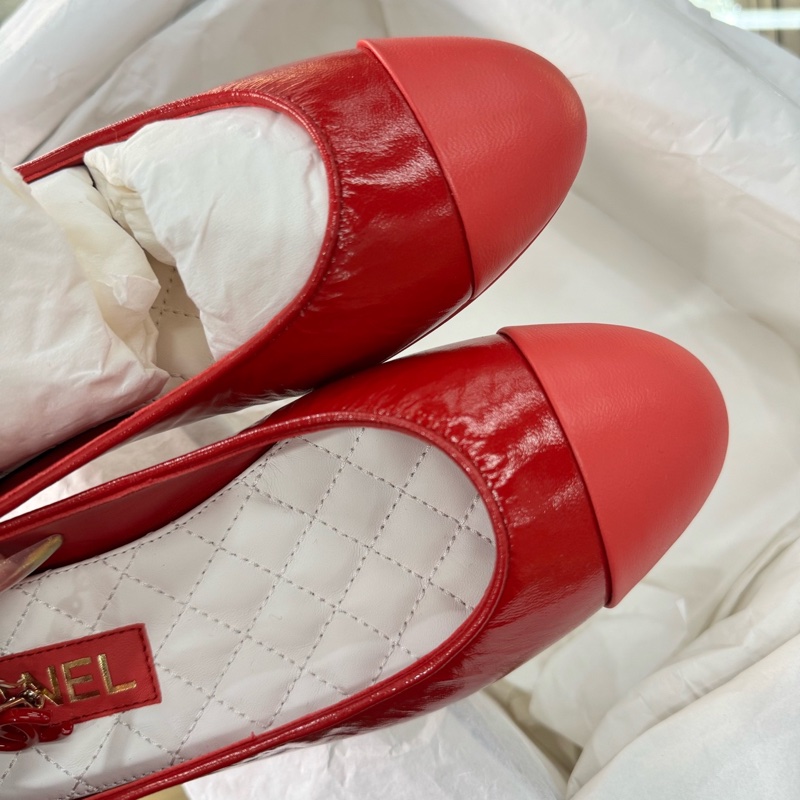 閒置未使用CHANEL香奈兒鏈條瑪麗珍平底鞋 36碼 附件：盒-1