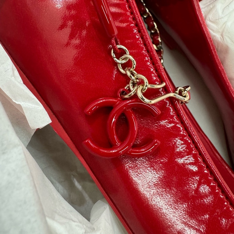 閒置未使用CHANEL香奈兒鏈條瑪麗珍平底鞋 36碼 附件：盒-4