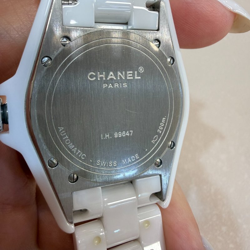 CHANEL - 白色J12陶瓷雙鑽圈機械手錶╻38mm-6