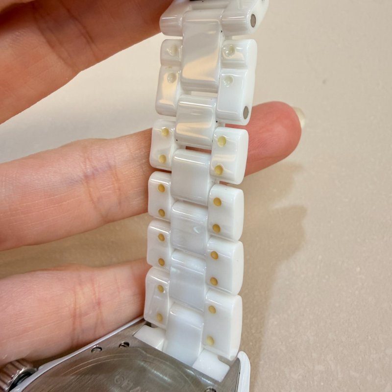 CHANEL - 白色J12陶瓷雙鑽圈機械手錶╻38mm-9