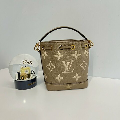 LV Nano noe 水桶包 斑鳩灰 晶片款
