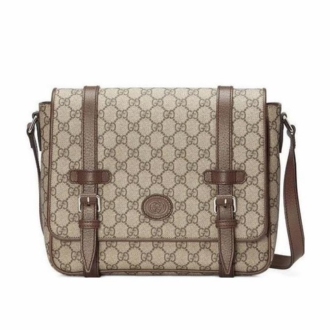 Gucci 男女同款 GG郵差包均碼碼常規、28cm*8.5cm*24cm