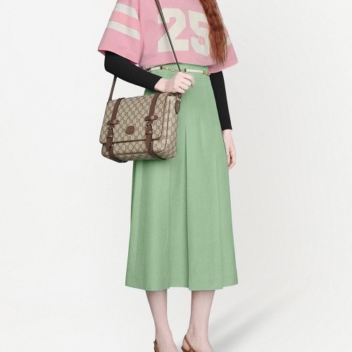 Gucci 男女同款 GG郵差包均碼碼常規、28cm*8.5cm*24cm-1
