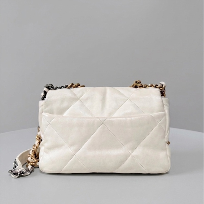 Chanel/香奈兒 白色19bag 小號 尺寸26*18*8 超甜價-2
