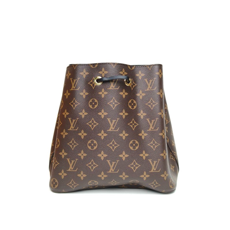 LOUIS VUITTON NÉONOÉ水桶包中號26黑色內裏老花PVC金扣2017肩背包-2