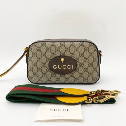 Gucci 男女同款 Neo Vintage GG Supreme帆布郵差包均碼碼24cm*7cm*14.5cm