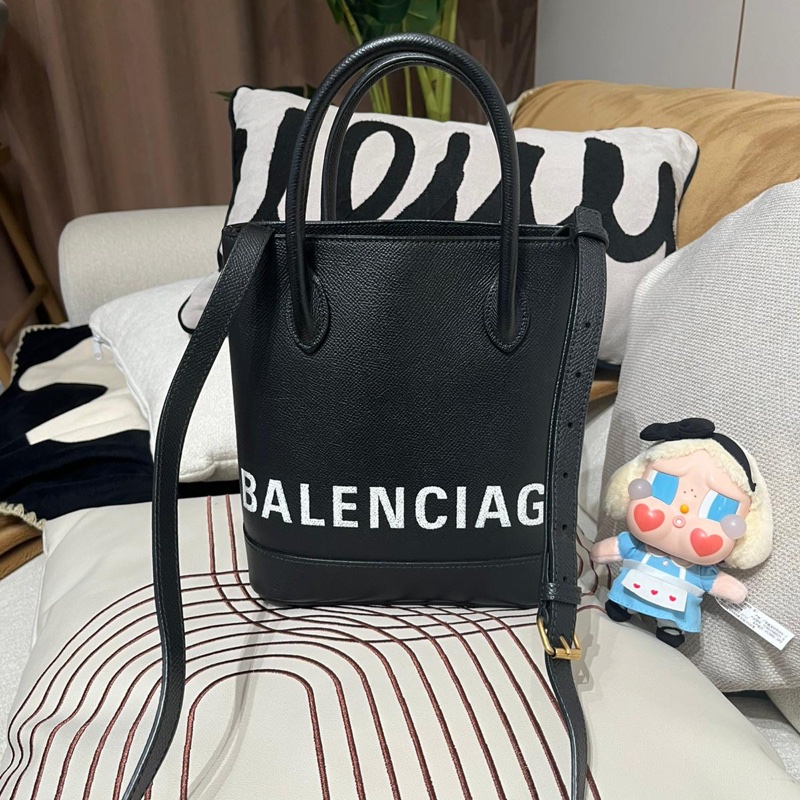 Balenciaga Ville XXS 2 Way Bucket Bag Black Calfskin-0