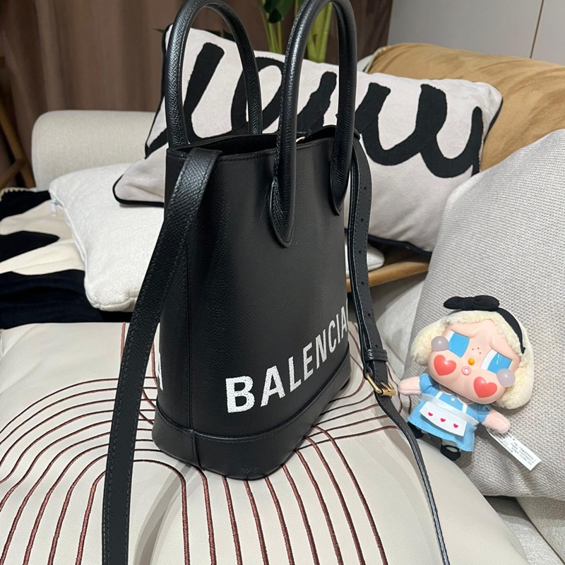 Balenciaga Ville XXS 2 Way Bucket Bag Black Calfskin-1