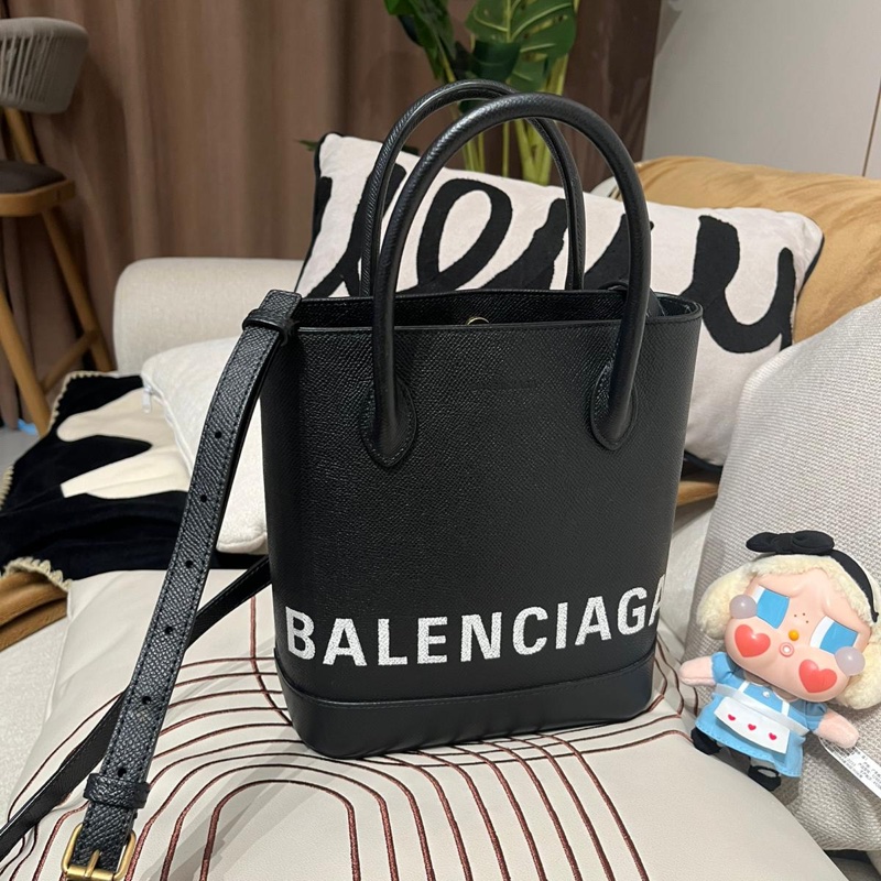 Balenciaga Ville XXS 2 Way Bucket Bag Black Calfskin-4