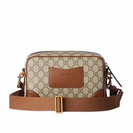 Gucci 男士 GG Emblem 小號斜挎包均碼碼小號、23cm*8cm*16.5cm-5