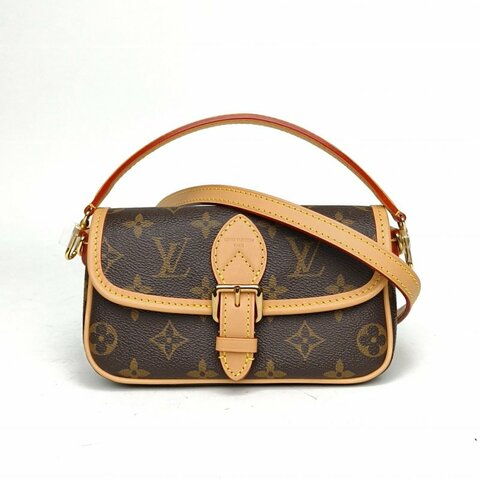 LOUIS VUITTON Diane法棍包19老花PVC晶片肩背包