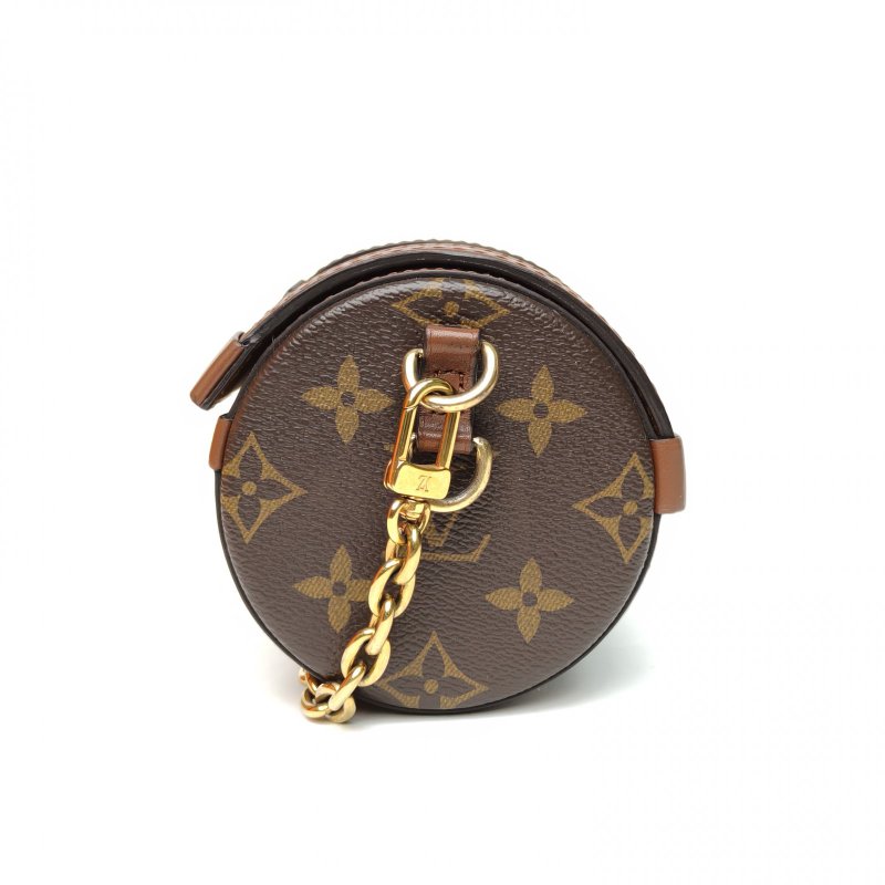 LOUIS VUITTON PAPILLON巴比龍TRUNK鏈條圓桶包老花PVC晶片肩背包-1