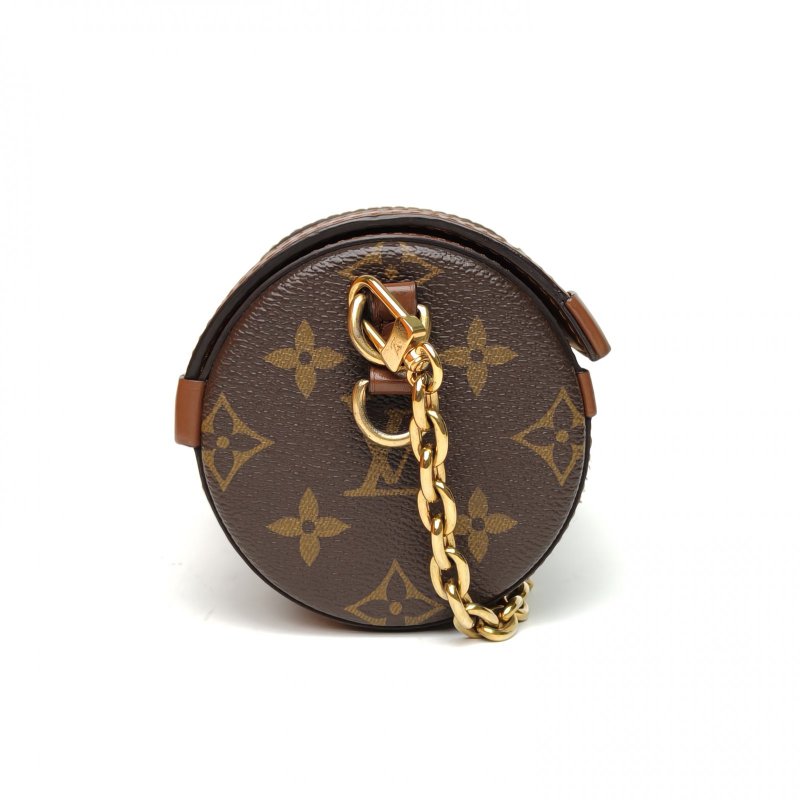 LOUIS VUITTON PAPILLON巴比龍TRUNK鏈條圓桶包老花PVC晶片肩背包-3