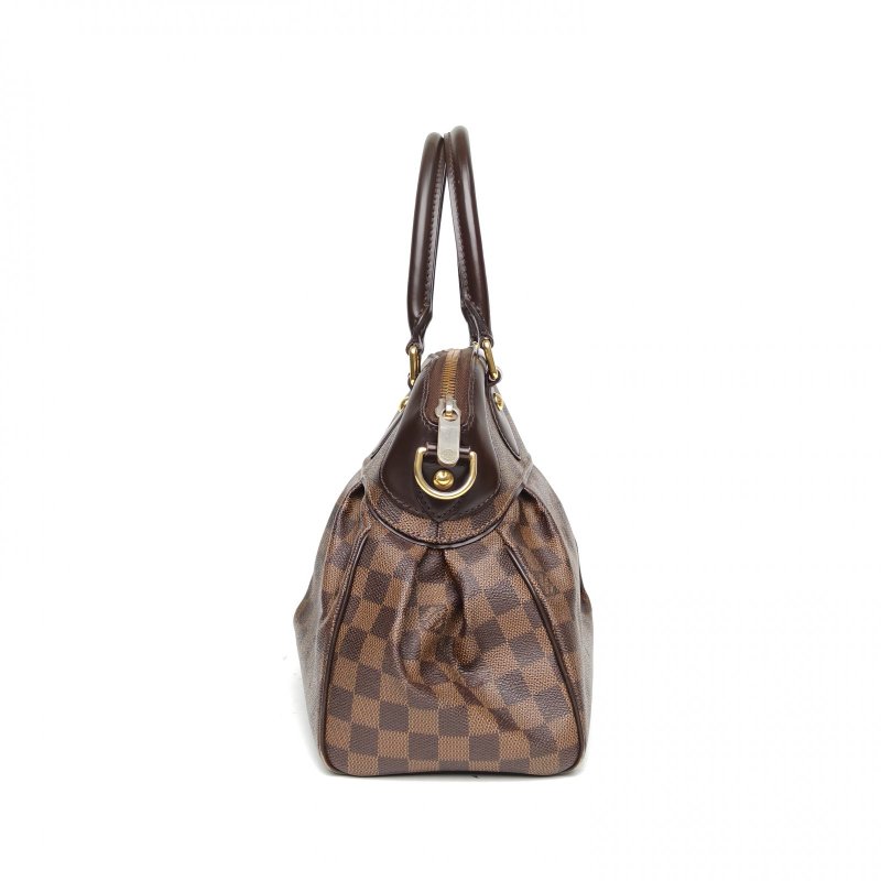 LOUIS VUITTON Trevi葫蘆包小號35棕色棋盤格PVC金扣2009肩背包-1