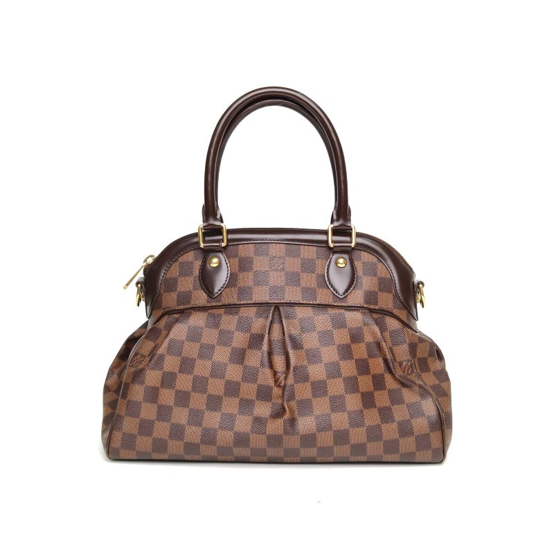 LOUIS VUITTON Trevi葫蘆包小號35棕色棋盤格PVC金扣2009肩背包-2