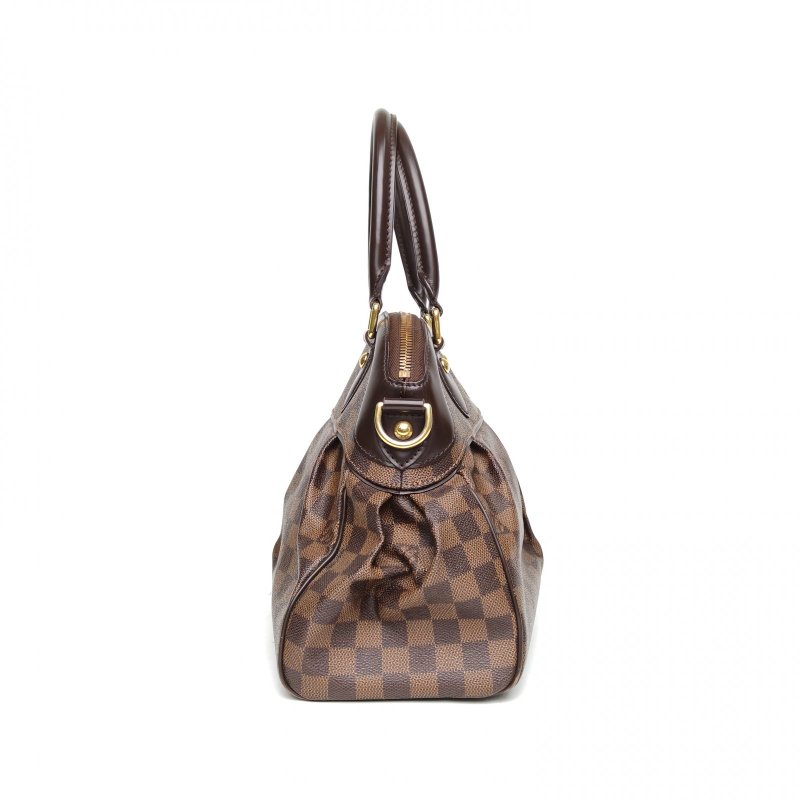 LOUIS VUITTON Trevi葫蘆包小號35棕色棋盤格PVC金扣2009肩背包-3