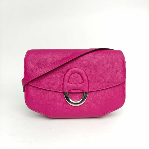 HERMES ChercheMidi豬鼻包中號25海葵紫Epsom皮A刻銀扣肩背包