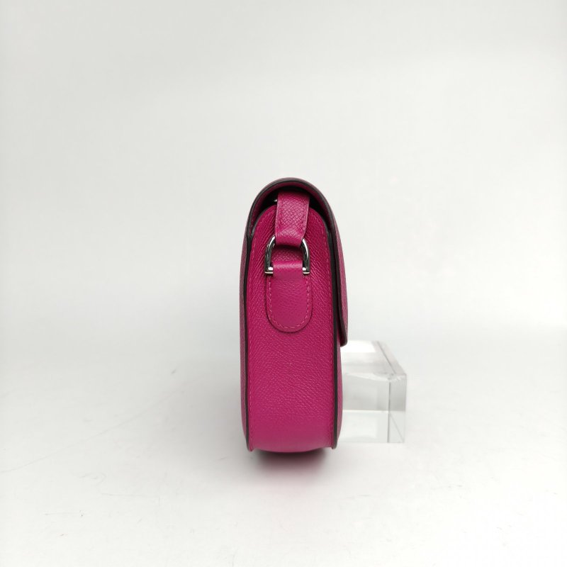 HERMES ChercheMidi豬鼻包中號25海葵紫Epsom皮A刻銀扣肩背包-1