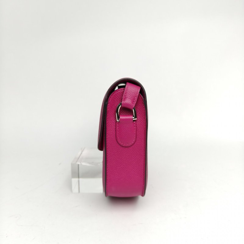 HERMES ChercheMidi豬鼻包中號25海葵紫Epsom皮A刻銀扣肩背包-3