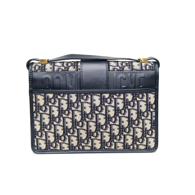 DIOR 30Montaigne蒙田皮肩帶大牛皮/帆布金扣印花肩背包-2