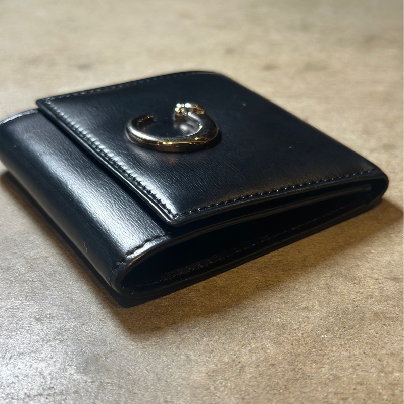 Cartier PANTHÈRE C DE CARTIER 卡地亞美洲豹黑色羊皮散紙包-8