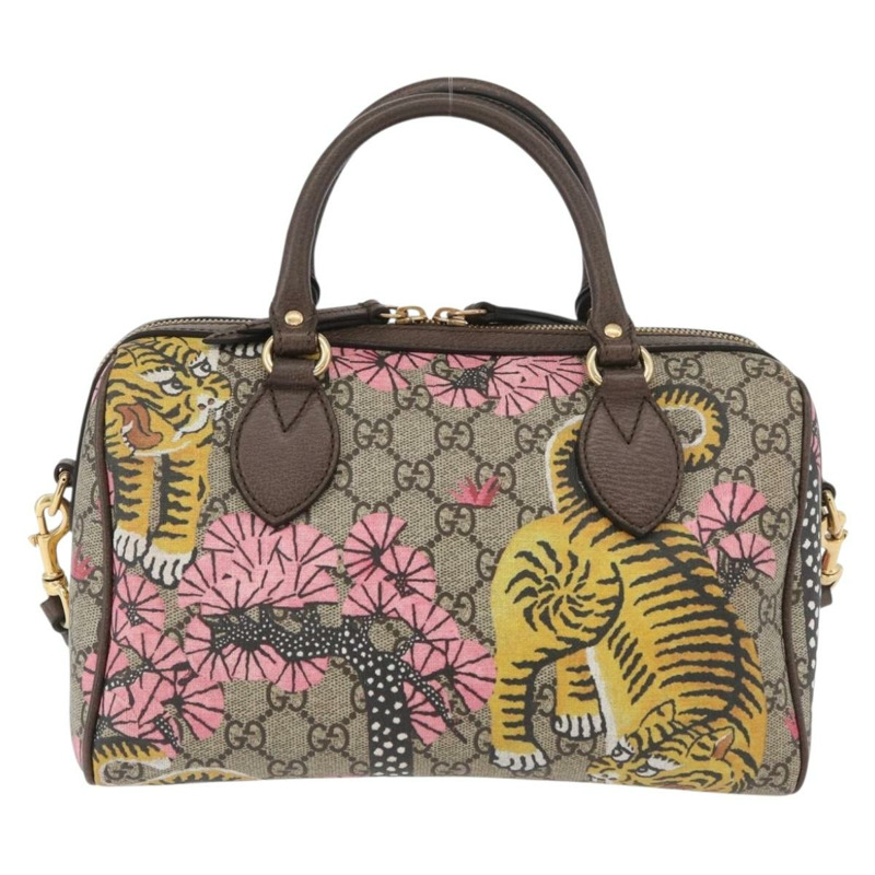 【日本直送】GUCCI GG Supreme 波士頓包 PVC 暢貨中心 兩用 米色 金色 409529 正品 YKZ822SAM-1