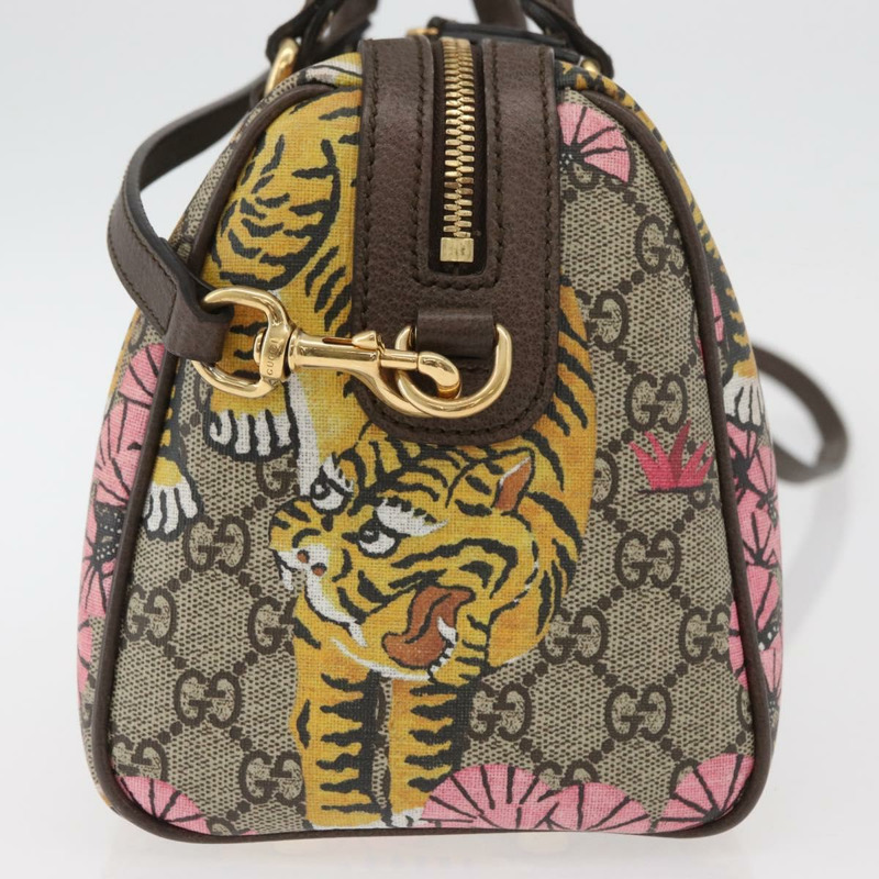 【日本直送】GUCCI GG Supreme 波士頓包 PVC 暢貨中心 兩用 米色 金色 409529 正品 YKZ822SAM-2