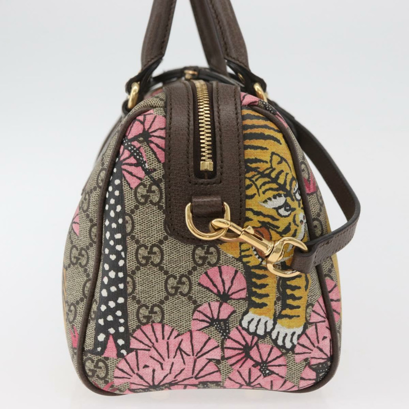 【日本直送】GUCCI GG Supreme 波士頓包 PVC 暢貨中心 兩用 米色 金色 409529 正品 YKZ822SAM-3