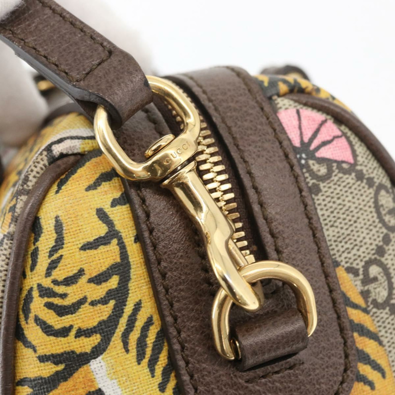 【日本直送】GUCCI GG Supreme 波士頓包 PVC 暢貨中心 兩用 米色 金色 409529 正品 YKZ822SAM-8