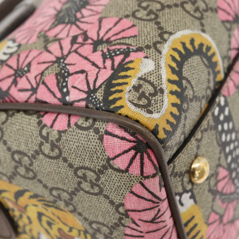 【日本直送】GUCCI GG Supreme 波士頓包 PVC 暢貨中心 兩用 米色 金色 409529 正品 YKZ822SAM-15