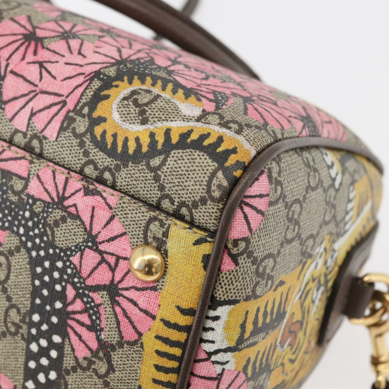 【日本直送】GUCCI GG Supreme 波士頓包 PVC 暢貨中心 兩用 米色 金色 409529 正品 YKZ822SAM-18