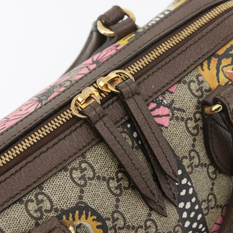 【日本直送】GUCCI GG Supreme 波士頓包 PVC 暢貨中心 兩用 米色 金色 409529 正品 YKZ822SAM-19