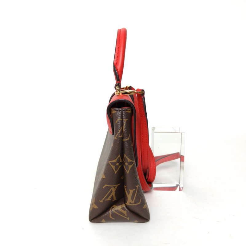 LOUIS VUITTON LockyBB鎖頭包紅色PVC金扣2019肩背包-3