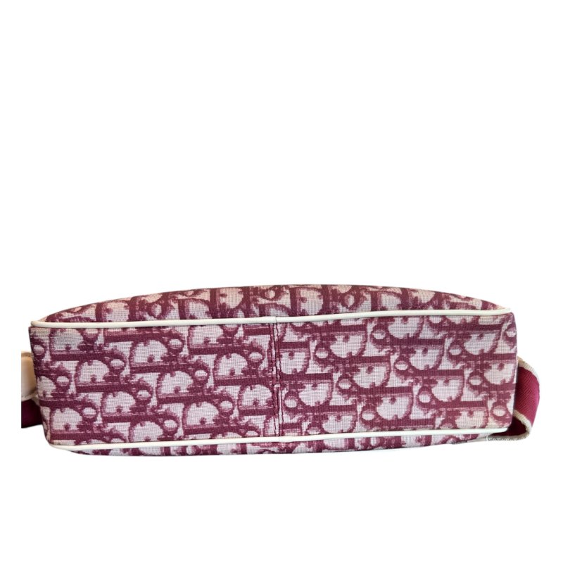 DIOR酒紅色數字老花斜背包-2