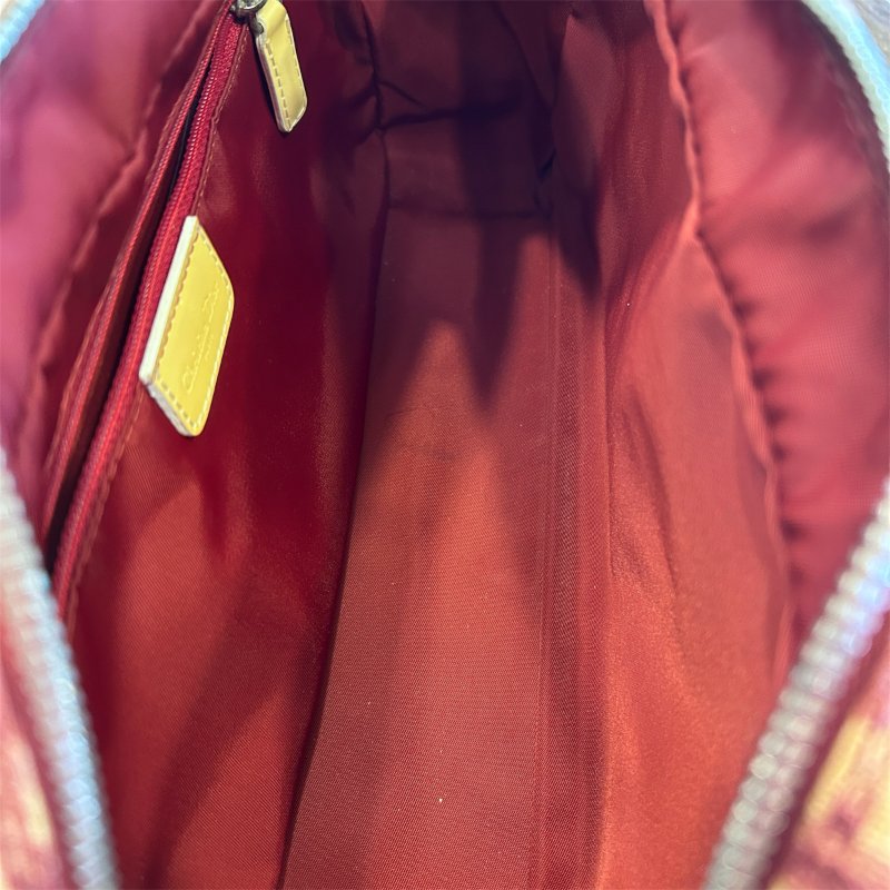 DIOR酒紅色數字老花斜背包-7