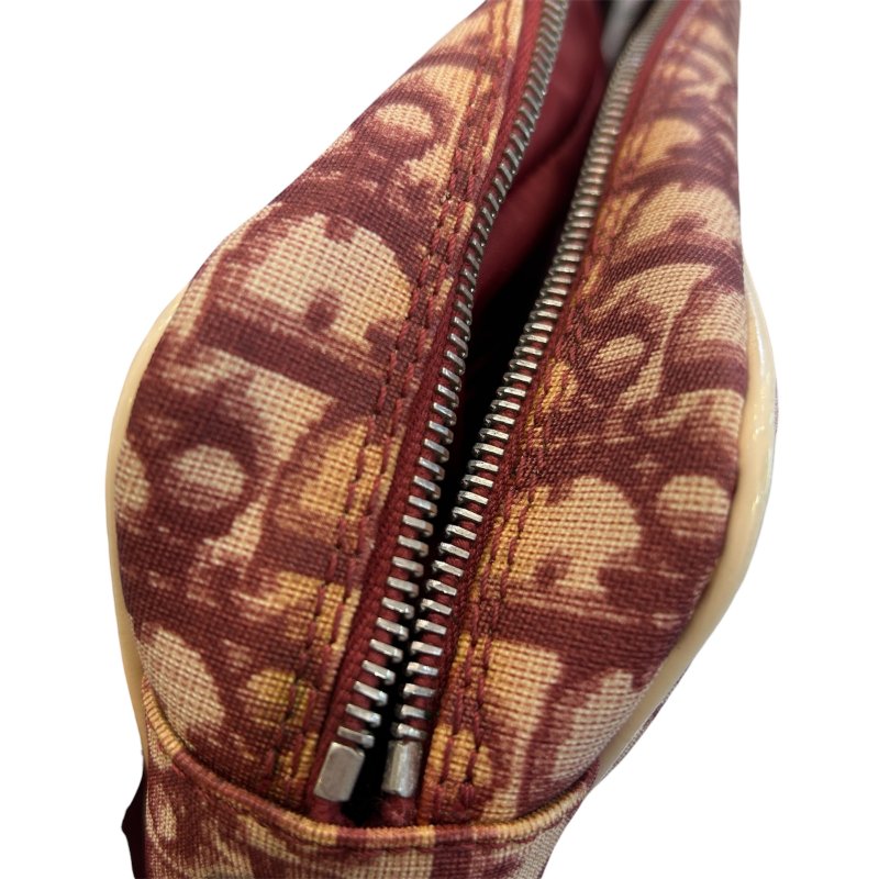 DIOR酒紅色數字老花斜背包-8