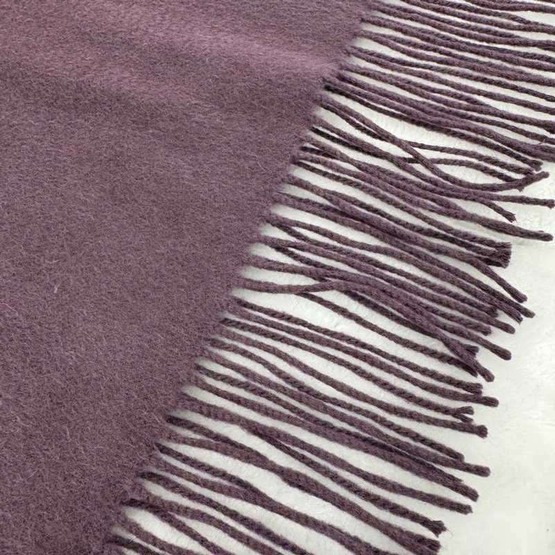 Chloé 紫羅蘭色刺繡logo 羊絨圍巾 vintage-5