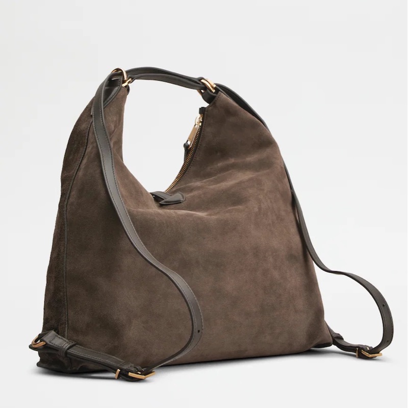 Tod's 女士 T Timeless 中號絨面革單肩包均碼碼35cm*15cm*35cm-1