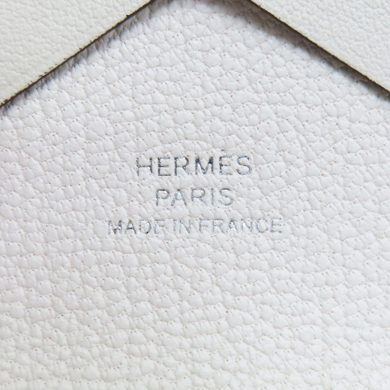 白色 Swift牛皮 Calvi Duo 卡夾 名片夾 限量版 U刻【HERMES 愛馬仕】-6
