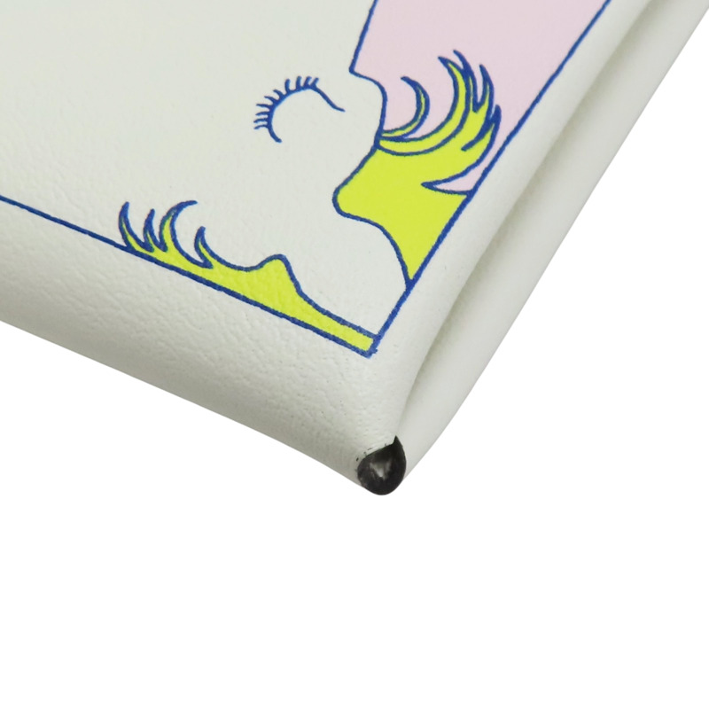 白色 Swift牛皮 Calvi Duo 卡夾 名片夾 限量版 U刻【HERMES 愛馬仕】-9