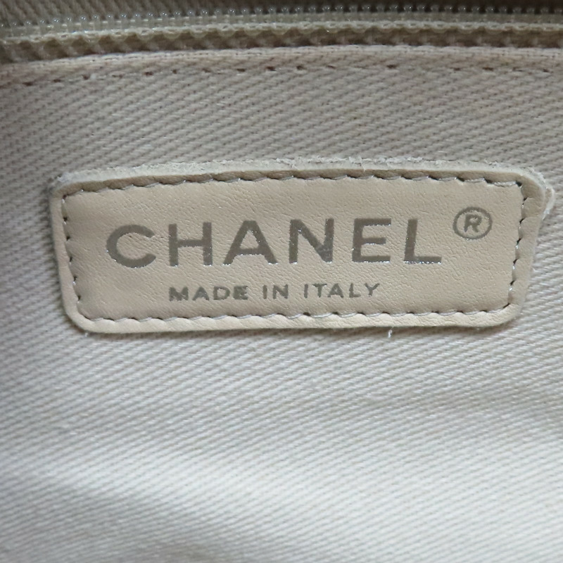 藍色 荔枝紋 牛皮 CC Top Handle Tote 兩用包 銀釦【CHANEL 香奈兒】 A66814-6