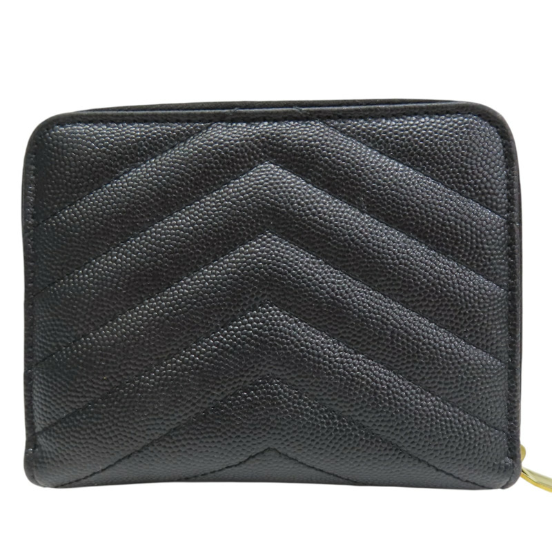 黑色 牛皮 Cassandre 雙折短夾【SAINT LAURENT YSL 聖羅蘭】 668288-1