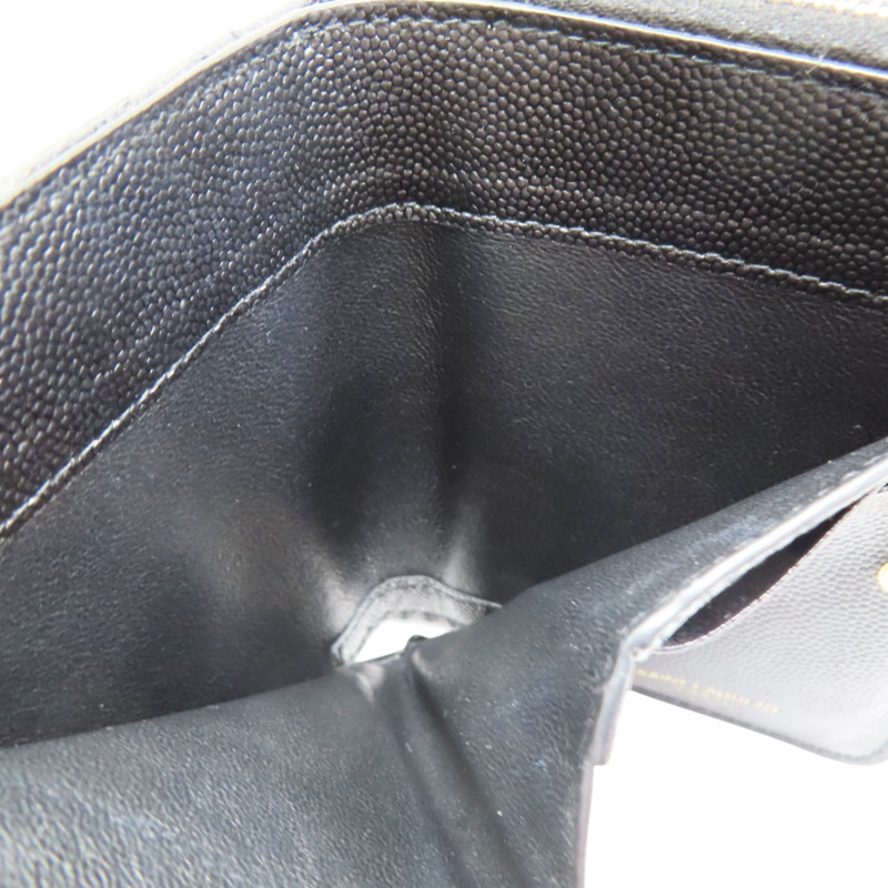 黑色 牛皮 Cassandre 雙折短夾【SAINT LAURENT YSL 聖羅蘭】 668288-4