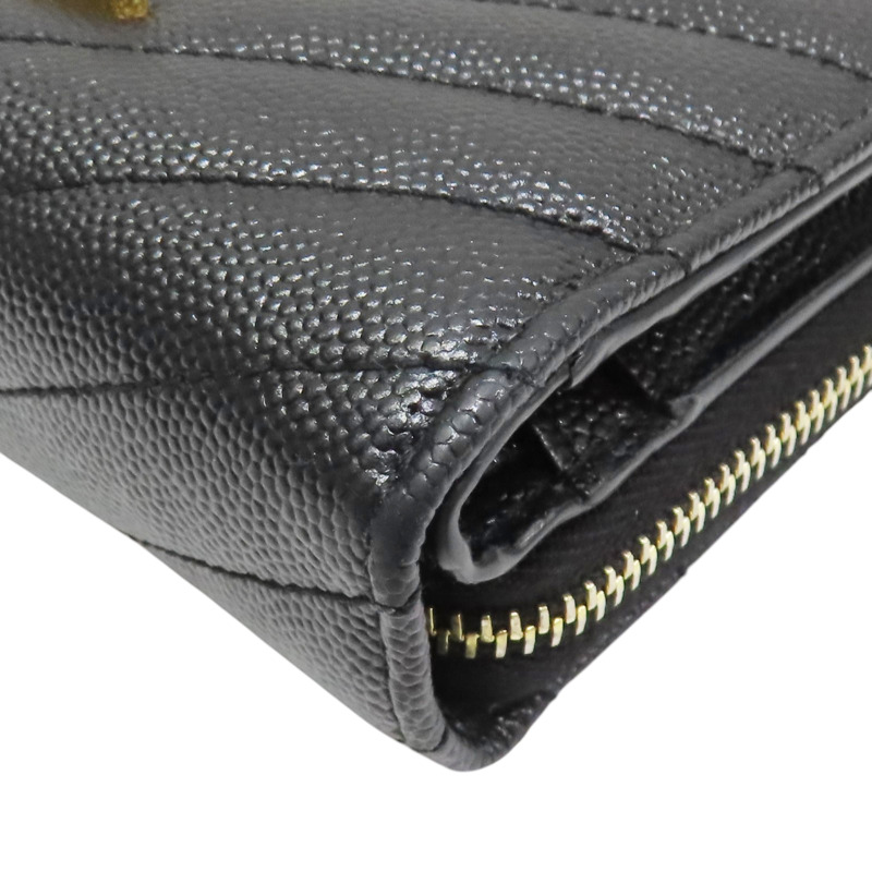 黑色 牛皮 Cassandre 雙折短夾【SAINT LAURENT YSL 聖羅蘭】 668288-8