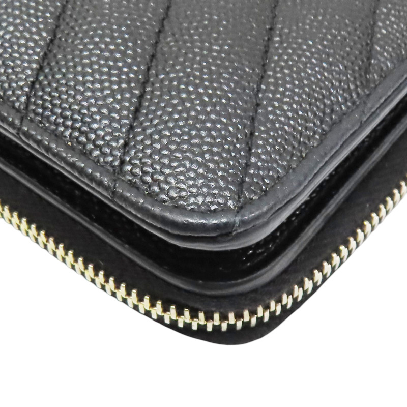 黑色 牛皮 Cassandre 雙折短夾【SAINT LAURENT YSL 聖羅蘭】 668288-9