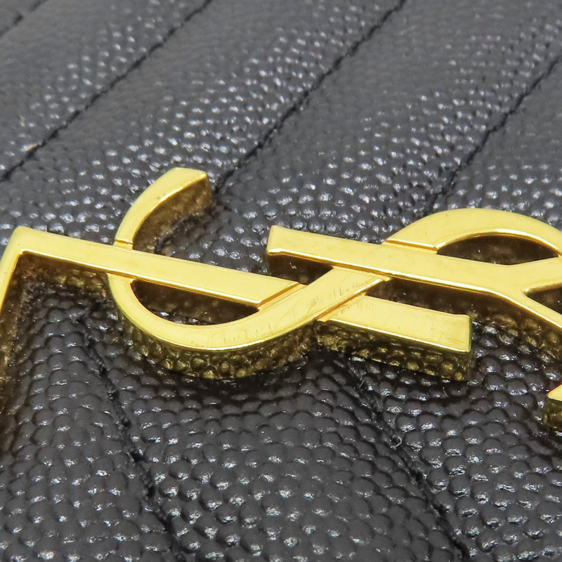 黑色 牛皮 Cassandre 雙折短夾【SAINT LAURENT YSL 聖羅蘭】 668288-11