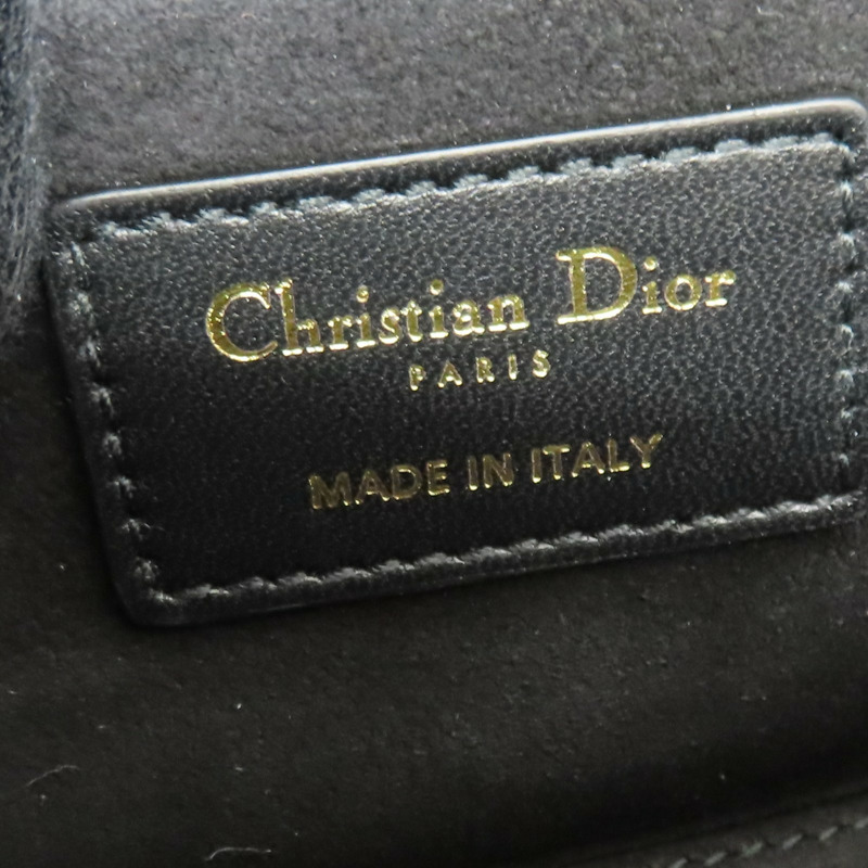 黑色 羊皮 蝴蝶鉚釘 Butterfly Cannage Lady D-Joy 兩用包【Dior 迪奧】-6