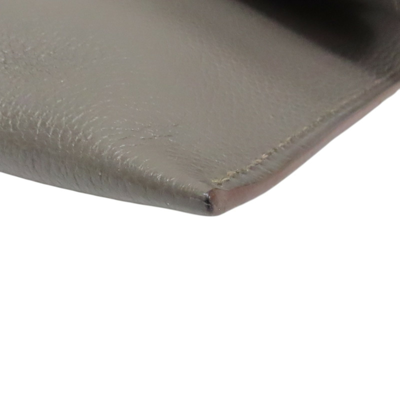 錫器灰 Evercolor牛皮 Pliplat 手拿包 □R刻【HERMES 愛馬仕】-9