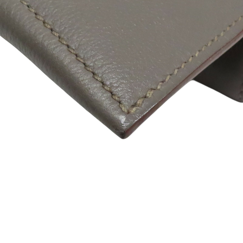 錫器灰 Evercolor牛皮 Pliplat 手拿包 □R刻【HERMES 愛馬仕】-11